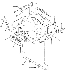 Frame And Battery Box Diagram and Parts List for 085 169110100-GMT Cub Cadet Generator